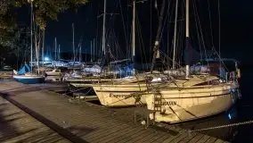 Zdjęcia nocne portu w Wierzbie przy jeziorze Bełdany - zdjęcie 24