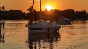 Zachód słońca nad jeziorem Bocznym, Tło Dla Mew, wrzesień 2021 - zdjęcie 6