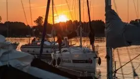 Zachód słońca nad jeziorem Bocznym, Tło Dla Mew, wrzesień 2021 - zdjęcie 1