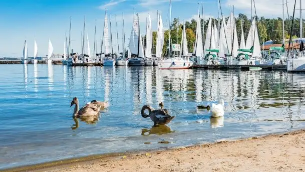 Suszenie żagli nad jeziorem Niegocin, Wilkasy - zdjęcie 7