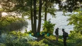 Zachód słońca nad jeziorem Dobskim, wrzesień 2021 r. - zdjęcie 29