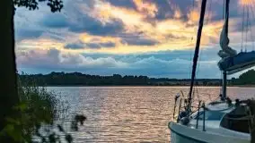 Zachód słońca nad jeziorem Dobskim, wrzesień 2021 r. - zdjęcie 20