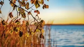 Zachód słońca, Giżycko, jezioro Niegocin, październik 2021 r. - zdjęcie 33