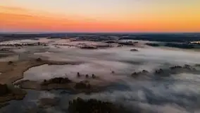 Październikowy wschód słońca, mgły i szron - zdjęcie 42