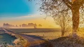 Październikowy wschód słońca, mgły i szron - zdjęcie 79