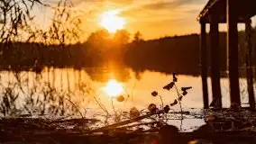 Zachód słońca nad jeziorem Krzywa Kuta - zdjęcie 2