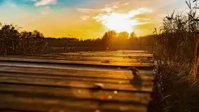 Zachód słońca nad jeziorem Krzywa Kuta - zdjęcie 12