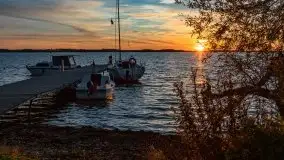 Zachód słońca nad jeziorem Dargin, październik 2021 - zdjęcie 11