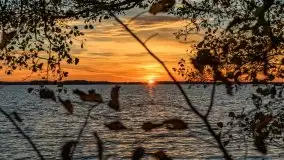 Zachód słońca nad jeziorem Dargin, październik 2021 - zdjęcie 12