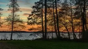 Zachód słońca nad jeziorem Dargin, październik 2021 - zdjęcie 46