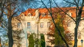 Zachód słońca w Rynie nad jeziorem Ryńskim, październik 2021 r. - zdjęcie 25