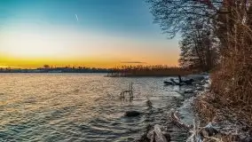 Zachód słońca nad jeziorem Święcajty, grudzień 2021 r. - zdjęcie 7