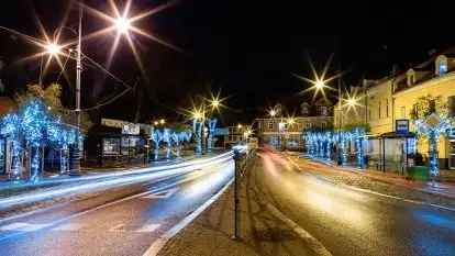 Świąteczny i wieczorny Ryn, grudzień 2021