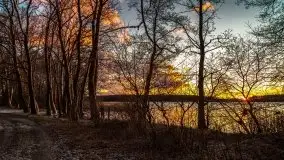 Grudniowy zachód słońca nad jeziorem Kisajno 2021 - zdjęcie 27