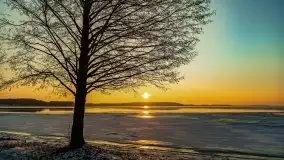 Styczniowy zachód słońca nad jeziorem Święcajty, 2022 r. - zdjęcie 20