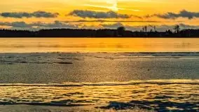 Zachód słońca nad jeziorem Bocznym, styczeń 2022 - zdjęcie 5