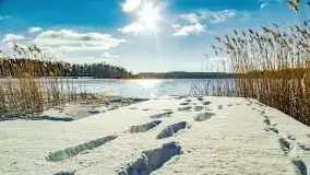 Zimowa Stranda i jezioro Kisajno, styczeń 2022 r. - zdjęcie 1