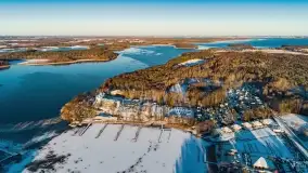 Wschód słońca nad Giżyckiem i jeziorami Niegocin i Kisajno z drona - zdjęcie 10