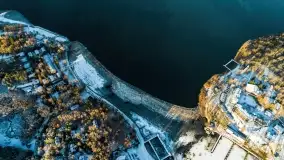 Wschód słońca nad Giżyckiem i jeziorami Niegocin i Kisajno z drona - zdjęcie 30