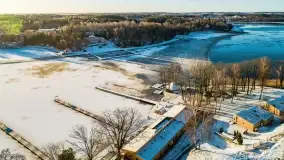 Wschód słońca nad Giżyckiem i jeziorami Niegocin i Kisajno z drona - zdjęcie 57