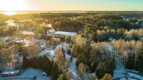 Wschód słońca nad Giżyckiem i jeziorami Niegocin i Kisajno z drona - zdjęcie 42