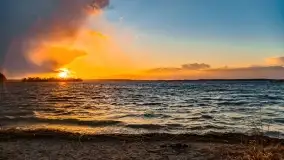 Zachód słońca nad jeziorem Niegocin, Bystry, luty 2021 - zdjęcie 18