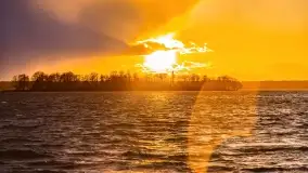 Zachód słońca nad jeziorem Niegocin, Bystry, luty 2021 - zdjęcie 41