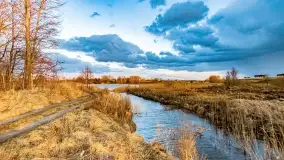 Zachód słońca nad jeziorem Niegocin, Bystry, luty 2021 - zdjęcie 33