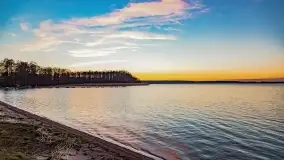 Jezioro Kisajno po zachodzie słońca, luty 2022 r. - zdjęcie 18