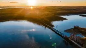 Zachód słońca nad jeziorem Kirsajty, marzec 2022 r. - zdjęcie 22