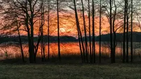 Marcowy zachód słońca nad jeziorem Kisajno - zdjęcie 45