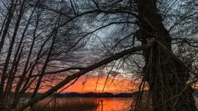 Marcowy zachód słońca nad jeziorem Kisajno - zdjęcie 40