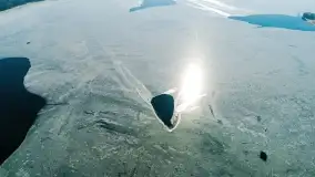 Jezioro Dargin rozstaje się z lodem, przedwiośnie 2022 r. - zdjęcie 17