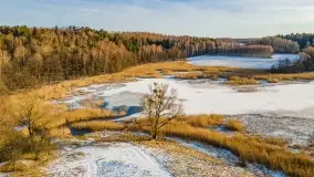 Mazurska zima z lotu ptaka, luty 2022 - zdjęcie 1