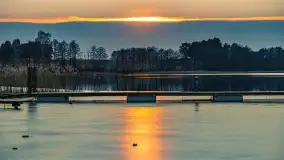 Zachód słońca nad jeziorem Tajty w Wilkasy Zalesie - zdjęcie 20