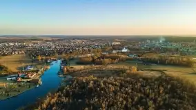 Zachód słońca nad Piszem i jeziorem Roś z drona - zdjęcie 21