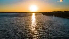 Zachód słońca nad jeziorem Dejguny, marzec 2022 r. - zdjęcie 7