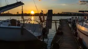 Zachód słońca nad jeziorem Boczne, widoczny z Rydzewa - zdjęcie 5