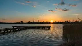 Zachód słońca nad jeziorem Boczne, widoczny z Rydzewa - zdjęcie 28