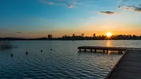 Zachód słońca nad jeziorem Boczne, widoczny z Rydzewa - zdjęcie 8