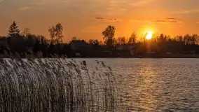 Zachód słońca nad jeziorem Boczne, widoczny z Rydzewa - zdjęcie 10