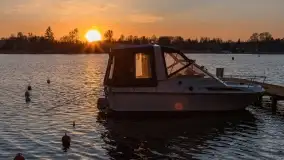 Zachód słońca nad jeziorem Boczne, widoczny z Rydzewa - zdjęcie 9