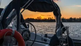 Zachód słońca nad jeziorem Boczne, widoczny z Rydzewa - zdjęcie 24