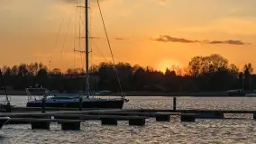 Zachód słońca nad jeziorem Boczne, widoczny z Rydzewa - zdjęcie 29