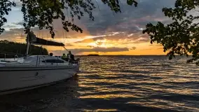 Zachód słońca nad jeziorem Dargin, maj 2022 r. - zdjęcie 17