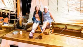 Nocne zdjęcia z XXIII zlotu klubu Jacht Oldtimet, Stranda, sierpień 2022 - zdjęcie 47