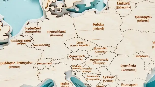 Drewniane mapy morskie i Mazur od Pracowni Twórczej Avocado - zdjęcie 6