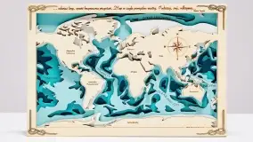 Drewniane mapy morskie i Mazur od Pracowni Twórczej Avocado - zdjęcie 13