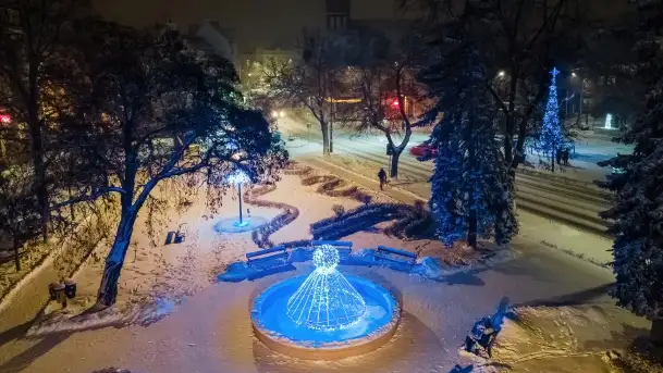 Zimowo - świąteczna wersja nocnego Kętrzyna