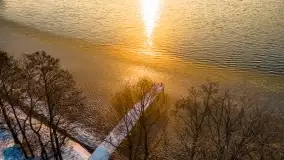 Grudniowy zachód słońca nad jeziorem Dargin, Nowy Harsz - zdjęcie 6